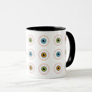 Mug Globes oculaires colorés Yeux ensanglantés Creepy 