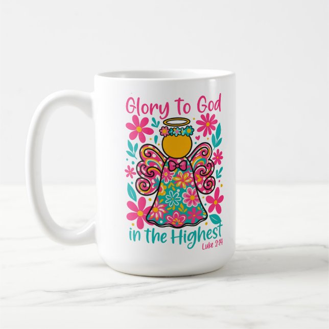 Mug Gloire à Dieu dans le plus grand chrétien de Noël (Gauche)