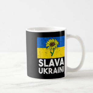 Mug Gloire à l'Ukraine Tournesol Soutenez l'Ukraine Ho