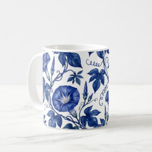 Mug Glorieuses du matin Cobalt Bleu Blanc de style Del