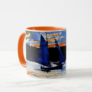 Mug Gloucester Coucher de soleil peinture par Winslow