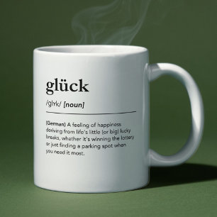 Mug Glück Définition Allemand Mot Minimaliste Dictionn
