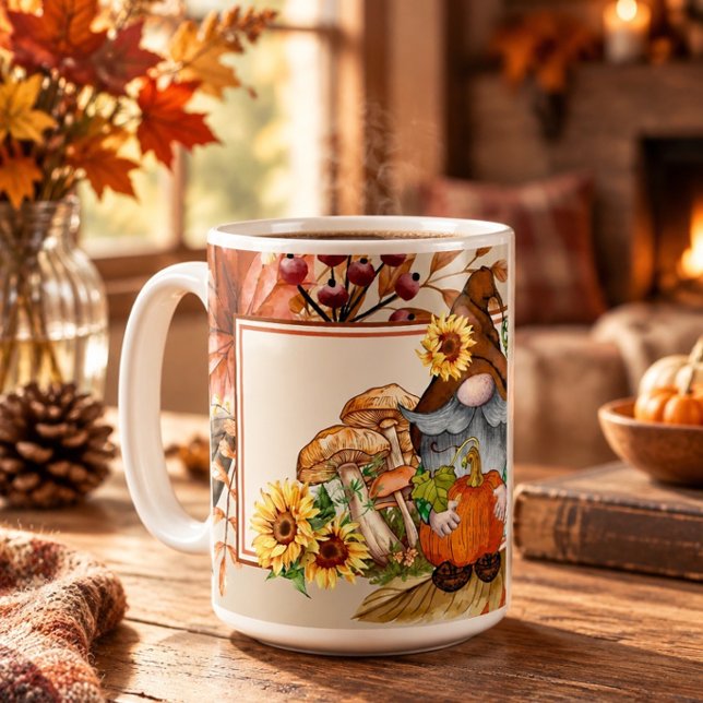 Mug Gnome de feuillage d'automne (Créateur téléchargé)