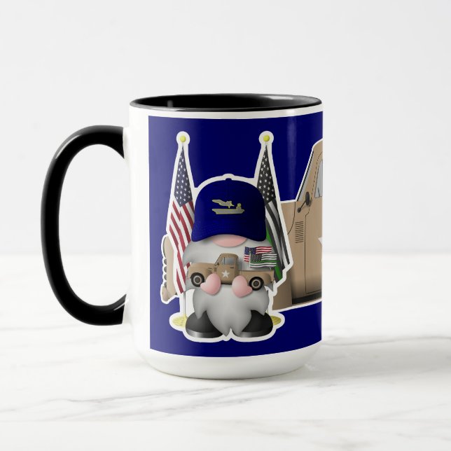 Mug Gnome de la Marine avec camion militaire (Gauche)