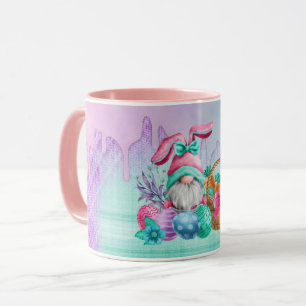 Mug Gnome De Lapin De Pâques Avec Oeufs De Panier