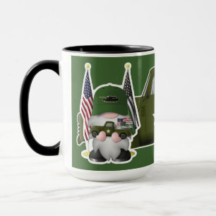 Mug Gnome de l'armée avec camion militaire
