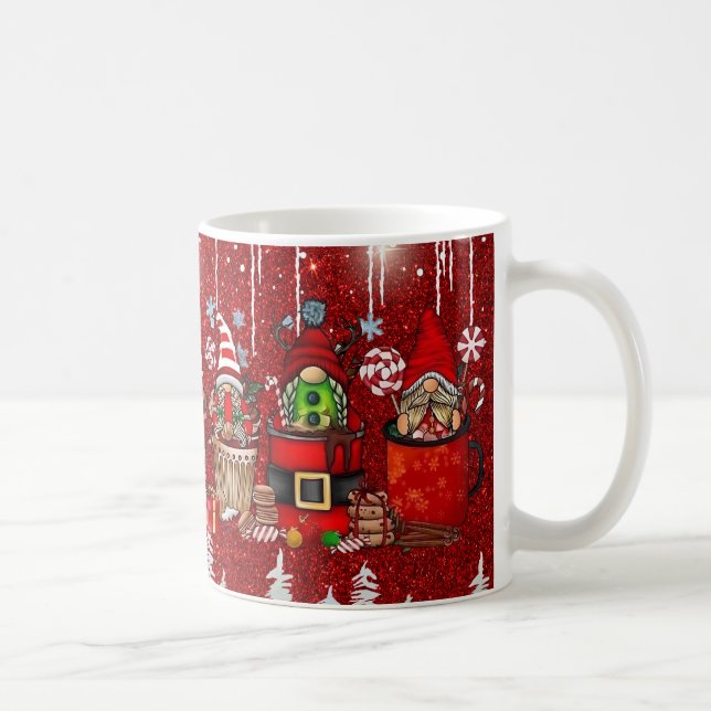 Mug Gnome de Noël fantaisiste avec fête de fin d'année (Droite)