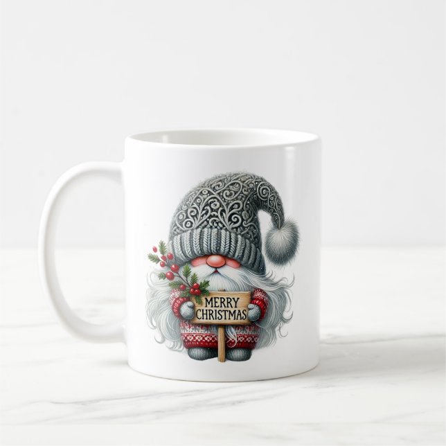 Mug 🎅 Gnome de Noël lunatique (Gauche)