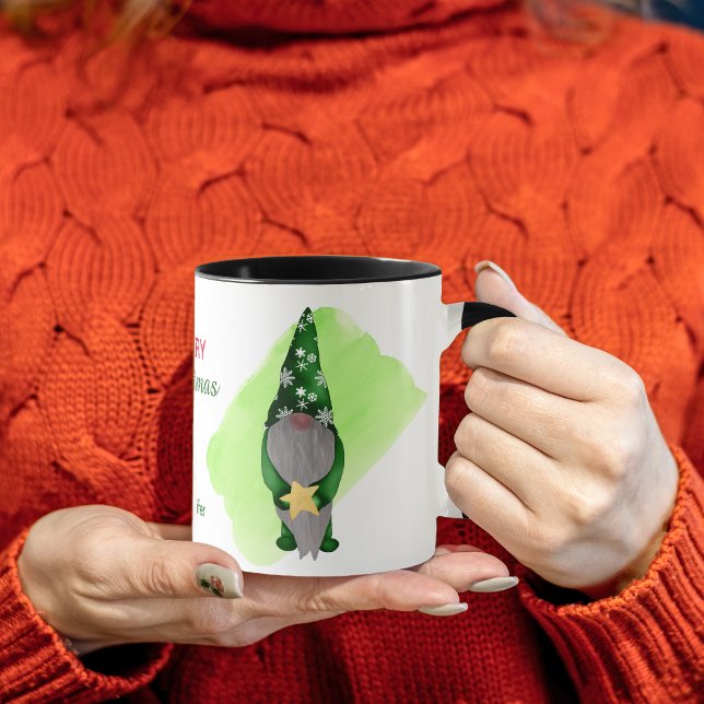 Mug Gnome de Noël mignonne avec Gold Star (Créateur téléchargé)