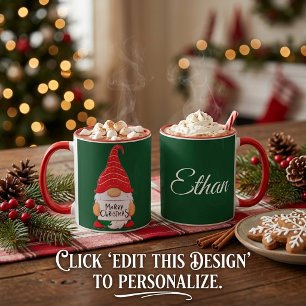 Mug Gnome de Noël personnalisé
