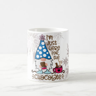 Mug Gnome d'hiver Je suis juste ici pour le chocolat