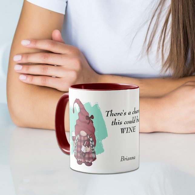 Mug Gnome Drôle Ça Pourrait Être Du Vin (Créateur téléchargé)