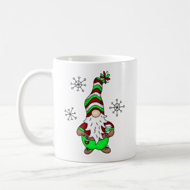 Mug Gnome est l'endroit où se trouve le café | Noël mi (Gauche)