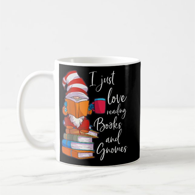Mug Gnome Femmes Filles Livre Lover Reading Club Gnome (Gauche)