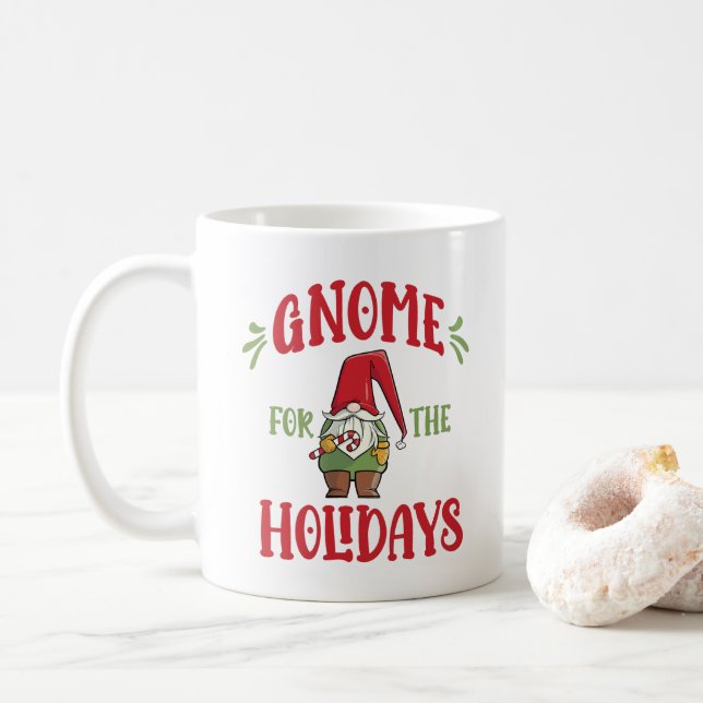 Mug Gnome for the Holidays Cute Christmas  (Avec donut)