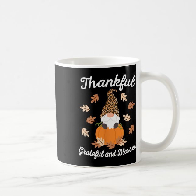 Mug Gnome Léopard Gnome de Thanksgiving mignonne Chute (Droite)