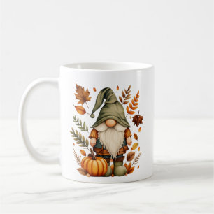 Mug Gnome monogramme saisonnier d'automne amusant