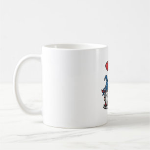 Mug Gnome Patriotique Gravure Vintage Design Vectoriel