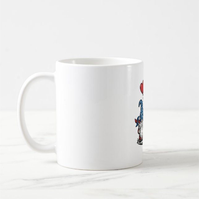 Mug Gnome Patriotique Gravure Vintage Design Vectoriel (Gauche)