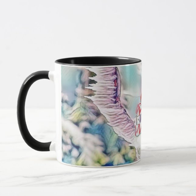 Mug Gnomes dans la peinture à l'aquarelle de la neige (Gauche)