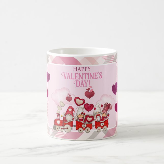 Mug Gnomes de la Saint-Valentin dans un train (Centre)