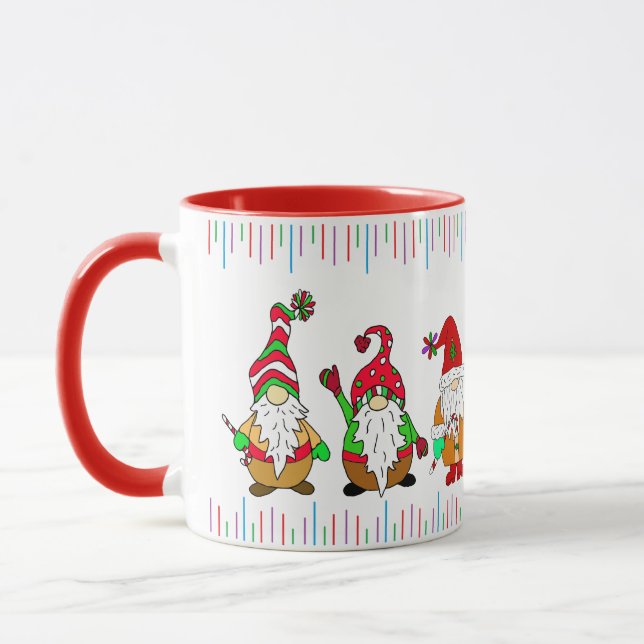Mug Gnomes de Noël de jolies caricatures (Gauche)