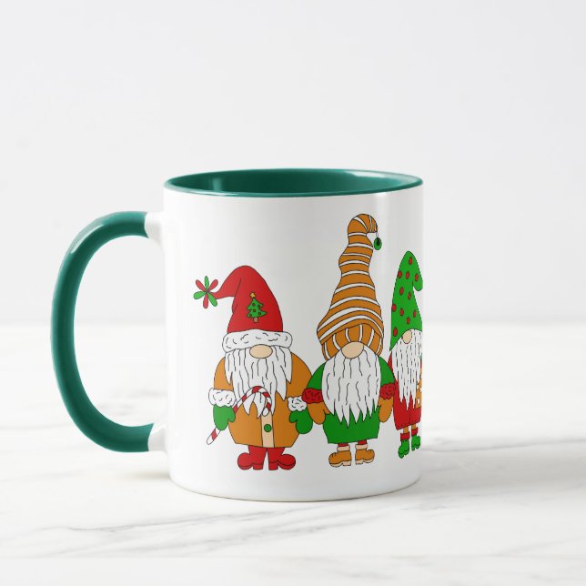 Mug Gnomes de Noël festifs mignons (Gauche)