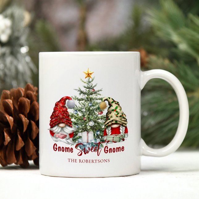 Mug Gnomes de Noël Personnalisé mignon rustique (Créateur téléchargé)