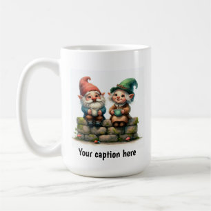 Mug Gnomes joyeux qui profitent d'une pause café