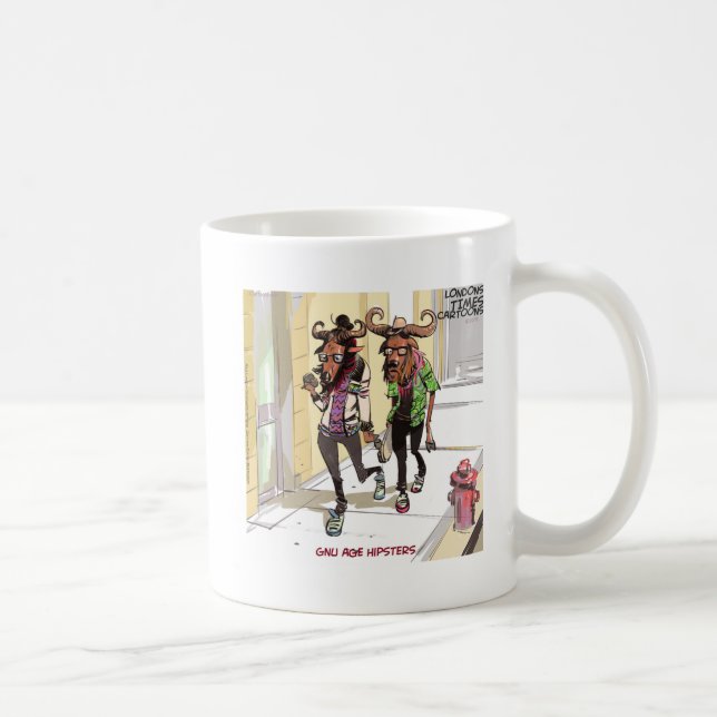 Mug Gnou Âge Hipsters Drôle (Droite)