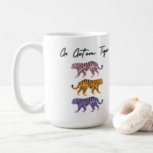 Mug Go Get em Tiger Orange Pink Purple Inspirational