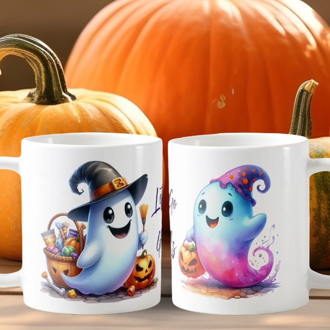 Mug Go Ghouls, 2 mignons Halloween fantômes (Créateur téléchargé)