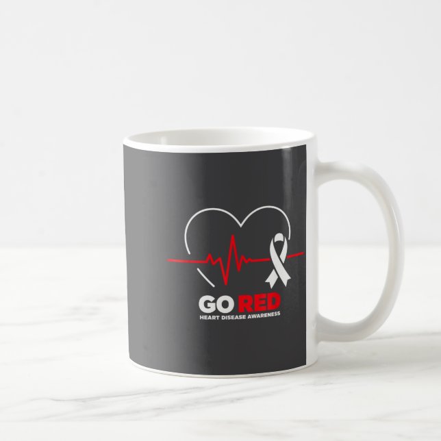 Mug Go Red For Women American Chd Heart Disease Month  (Droite)