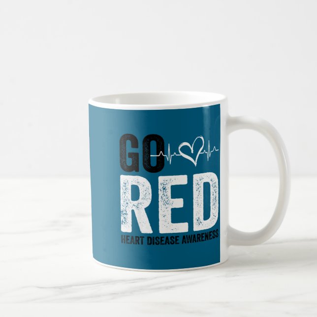 Mug Go Red For Women American Heart Disease Month Awar (Droite)
