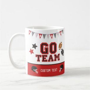 Mug Go Team Football Fan Red et Black Festive Sports