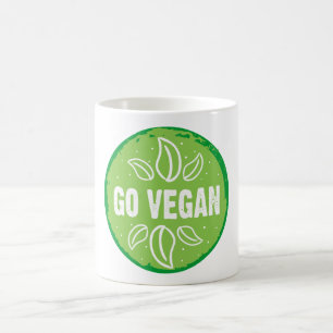Mug Go Vegan, végétalien, végétarien,