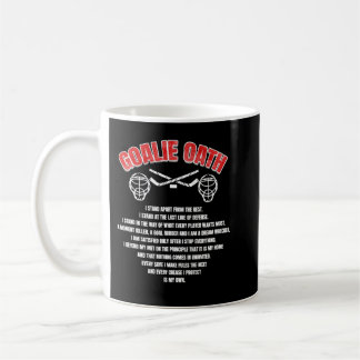 Mug Goalie Oath   Ice Hockey Goalie Prayer Gift Classi