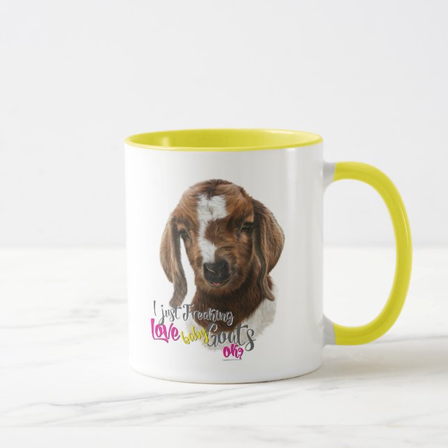 Mug GOAT LOVE | Je viens de freaking LOVE Baby Chèvres (Droite)