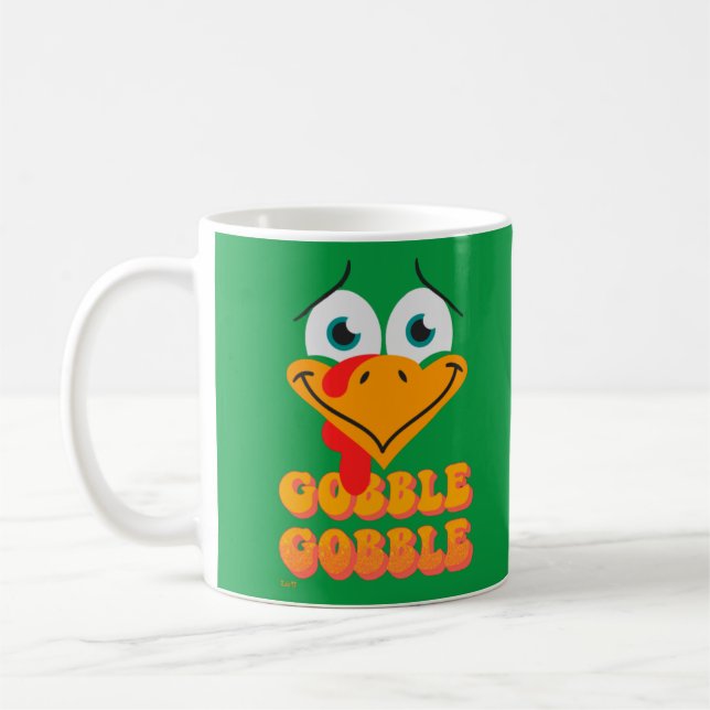 Mug GOBBLE GOBBLE drôle d'action de grâce (Gauche)