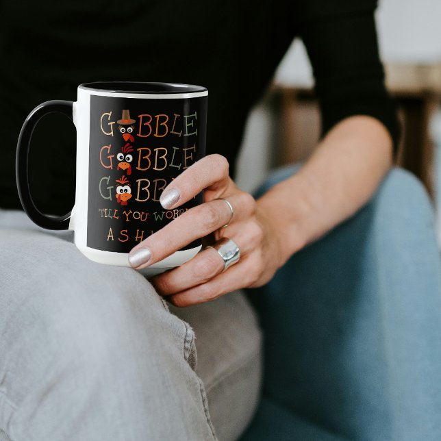 Mug Gobble Gobble Till You Wobble Funny Thanksgiving (Créateur téléchargé)