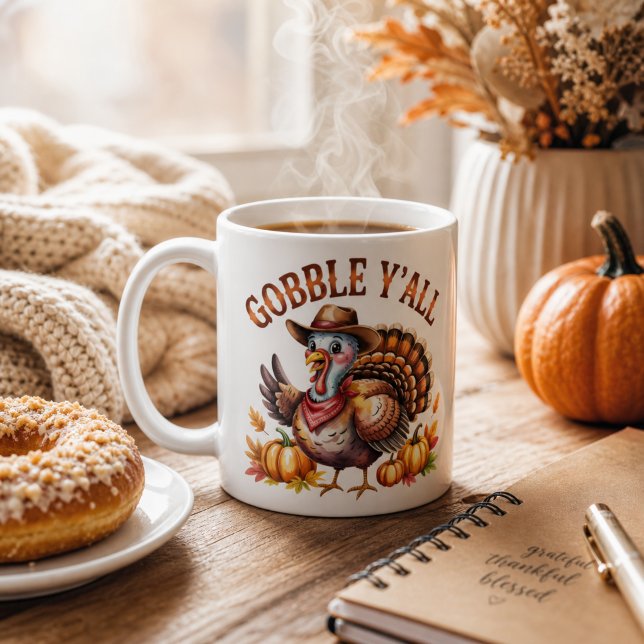 Mug Gobble vous tous western Thanksgiving  (Créateur téléchargé)
