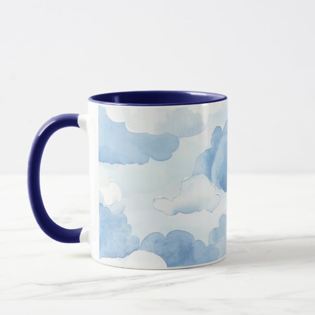 Mug Gobelet de forme nuageuse bleu clair de 350 ml (Gauche)