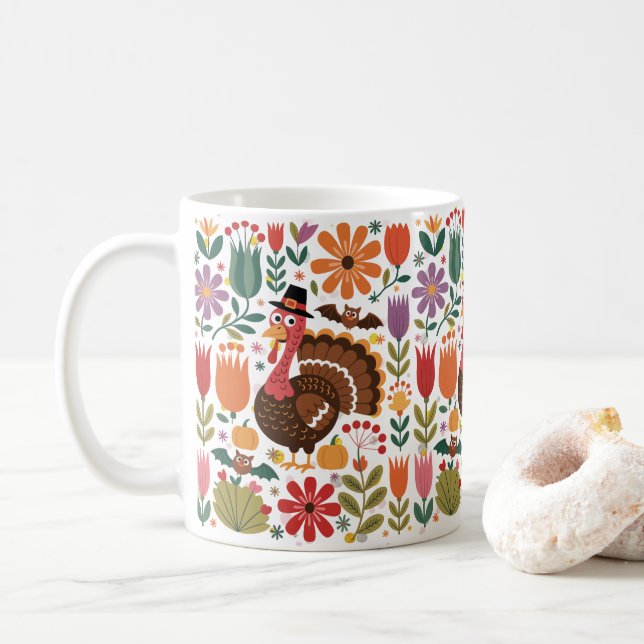 Mug Goble Goble Thanksgiving Boho  (Avec donut)
