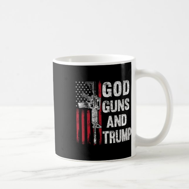 Mug God Guns Et Trump 2e Amendement Drapeau Ar15 (Droite)