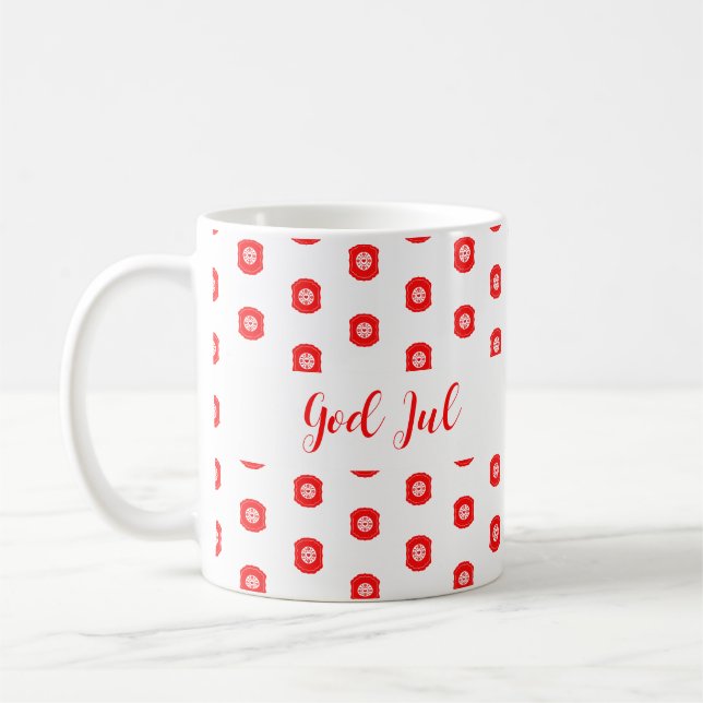 Mug God Jul Joyeux Noël Motif cadeau de vacances (Gauche)