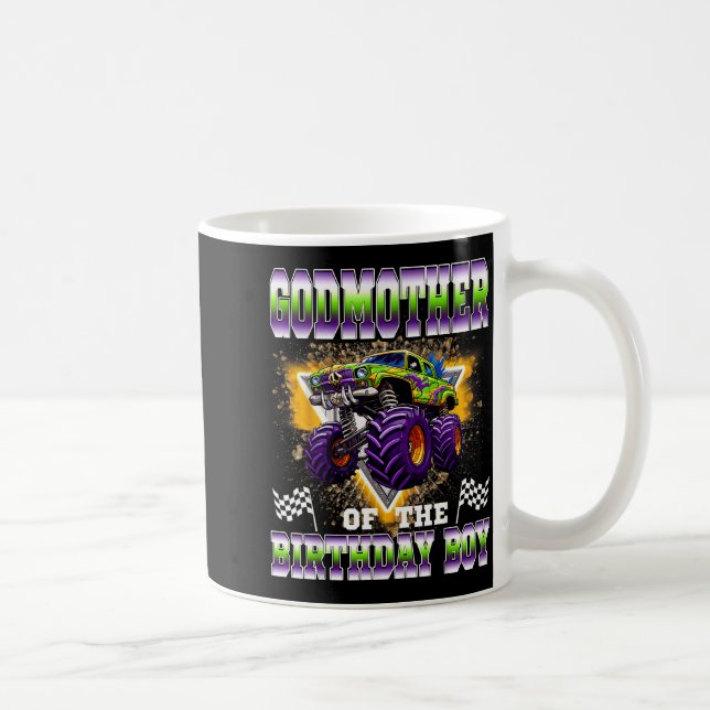 Mug Godmother Of The Birthday Boy Monster Truck Birthd (Droite)