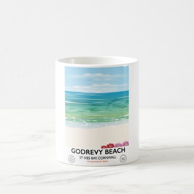 Mug Godrevy Beach St Ives Bay, Cornouailles poster voy (Centre)
