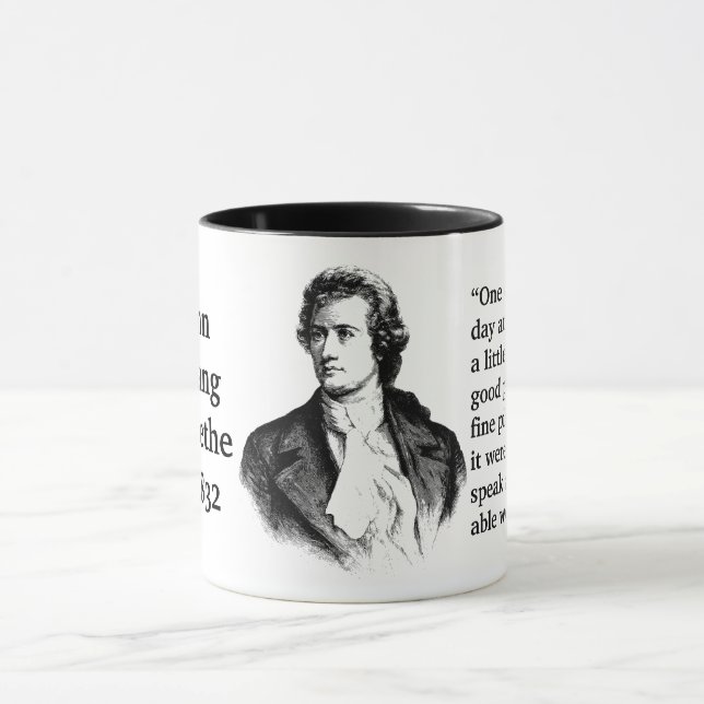 Mug Goethe citation sur la vie (Centre)