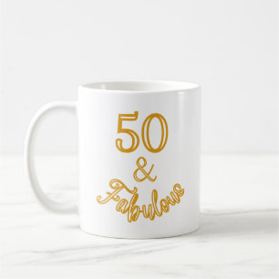 Mug Gold 50 et Fabulous monogramme design