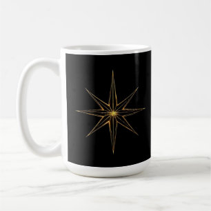 Mug Gold abstrait star lineart